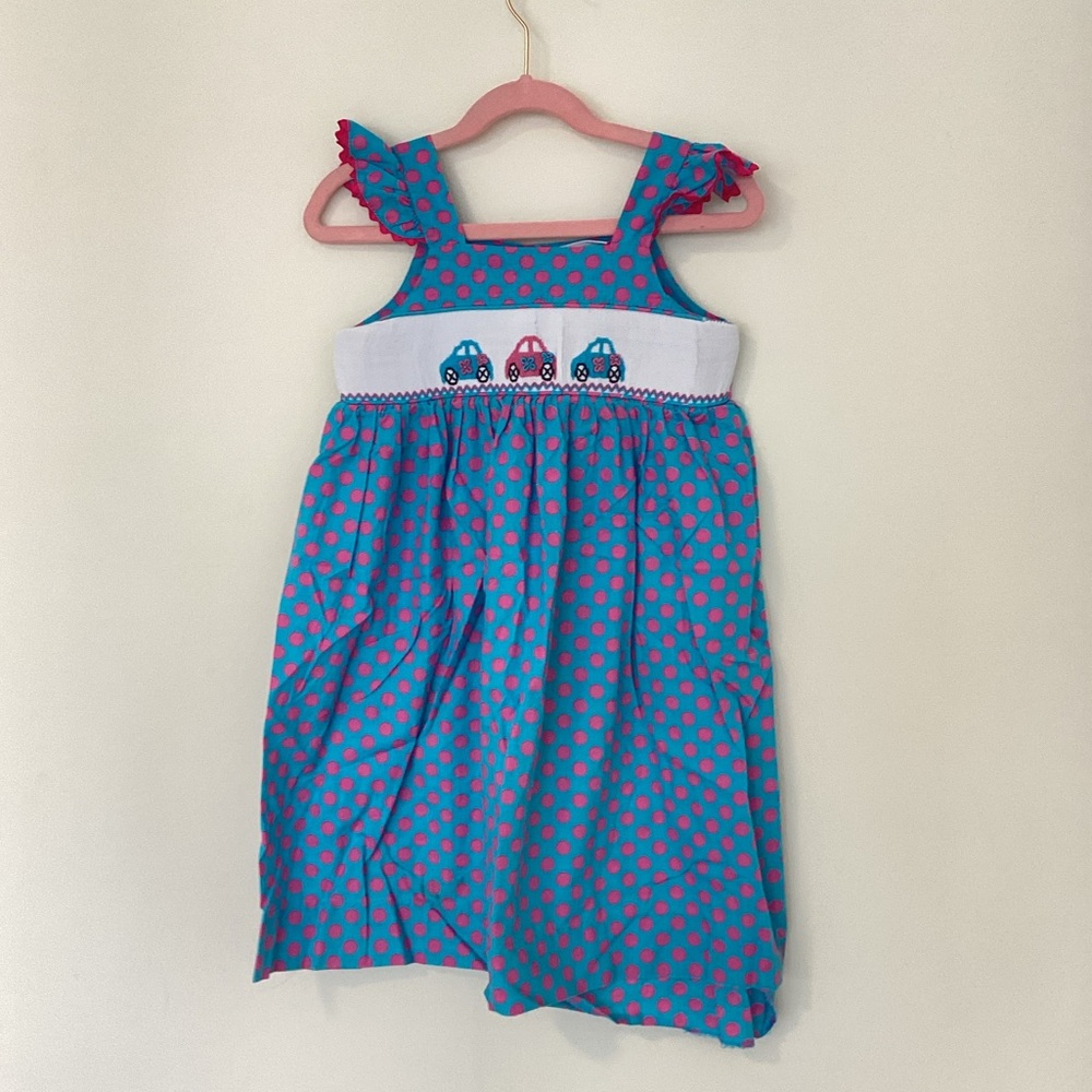 Castles and Crowns car smocked dress size 4T